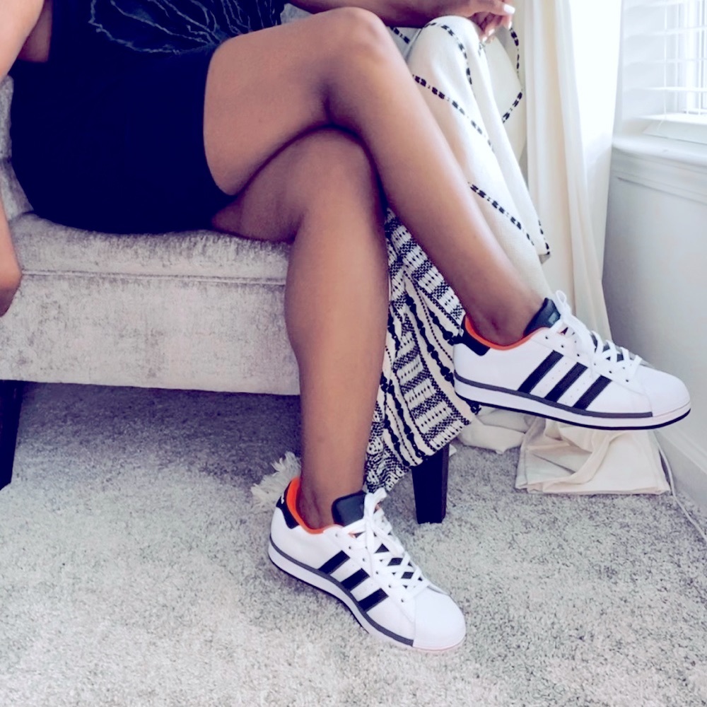 Black & White Color Block  Adidas Shell Toe